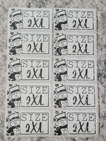 Snowman winter Christmas White *CHOOSE YOUR SIZE* stickers 50 OR 100 count