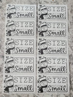 Snowman winter Christmas White *CHOOSE YOUR SIZE* stickers 50 OR 100 count
