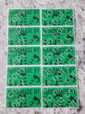 Handmade by elves Christmas Thermal sticker 50 OR 100 count