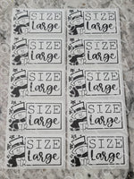 Snowman winter Christmas White *CHOOSE YOUR SIZE* stickers 50 OR 100 count