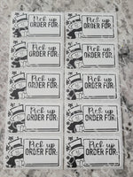 Pickup order for snowman Christmas thermal stickers 50 OR 100 count