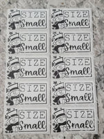 Snowman winter Christmas White *CHOOSE YOUR SIZE* stickers 50 OR 100 count