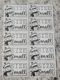 Snowman winter Christmas White *CHOOSE YOUR SIZE* stickers 50 OR 100 count
