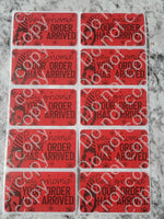 Hey gnomie your order has arrived Christmas thermal stickers 50 OR 100 count