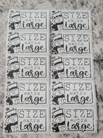 Snowman winter Christmas White *CHOOSE YOUR SIZE* stickers 50 OR 100 count