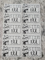 Snowman winter Christmas White *CHOOSE YOUR SIZE* stickers 50 OR 100 count