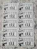 Snowman winter Christmas White *CHOOSE YOUR SIZE* stickers 50 OR 100 count