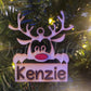 Reindeer custom name Ornament