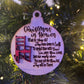 Christmas in heaven with rocking chair wood Ornament