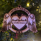 Forever in our hearts heart with wings custom name wood Ornament