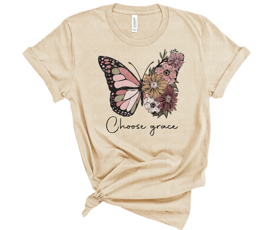 Choose grace floral butterfly *DREAM TRANSFER* DTF