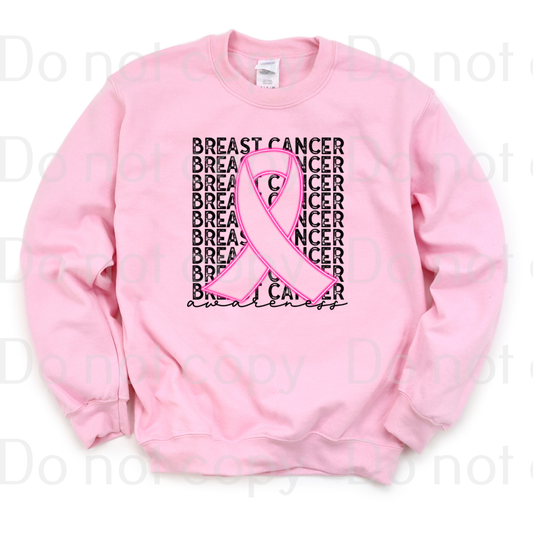Breast cancer ribbon *DREAM TRANSFER* DTF