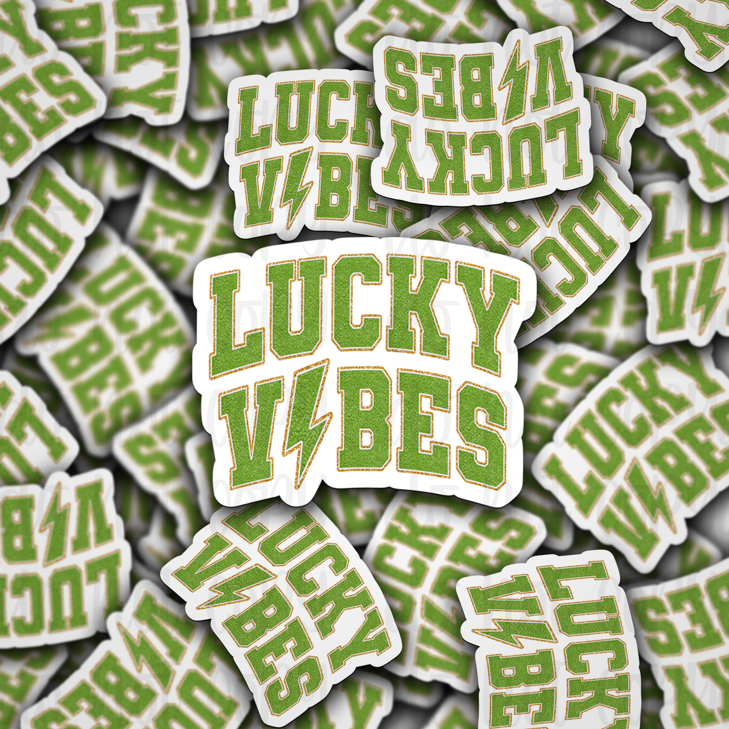 Lucky vibes St. Patrick's Die cut sticker 3-5 Business Day TAT