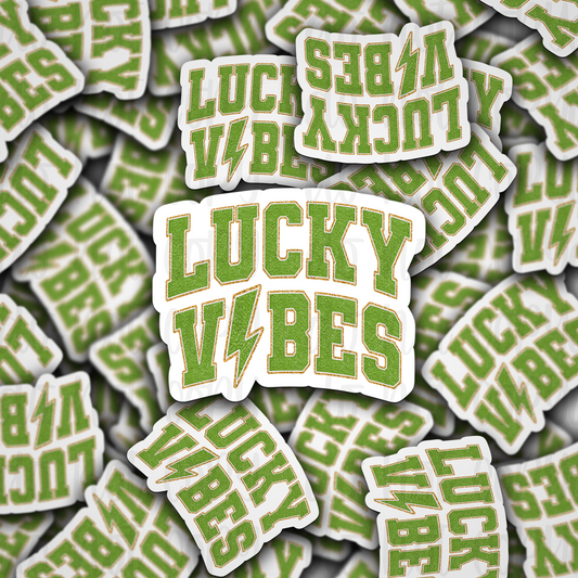 Lucky vibes St. Patrick's Die cut sticker 3-5 Business Day TAT