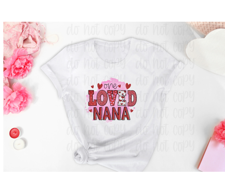 One loved Nana with hearts *DREAM TRANSFER* DTF