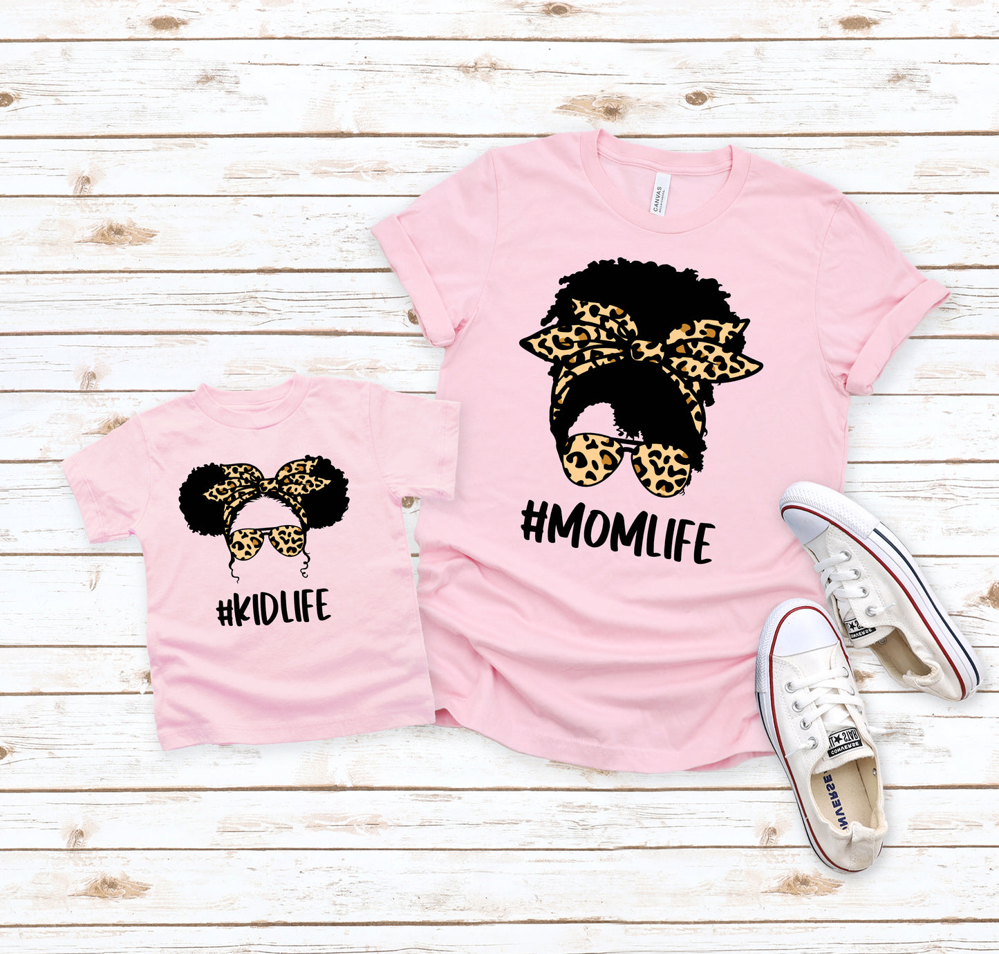 Afro Mom or Kid life leopard  *DREAM TRANSFER* DTF