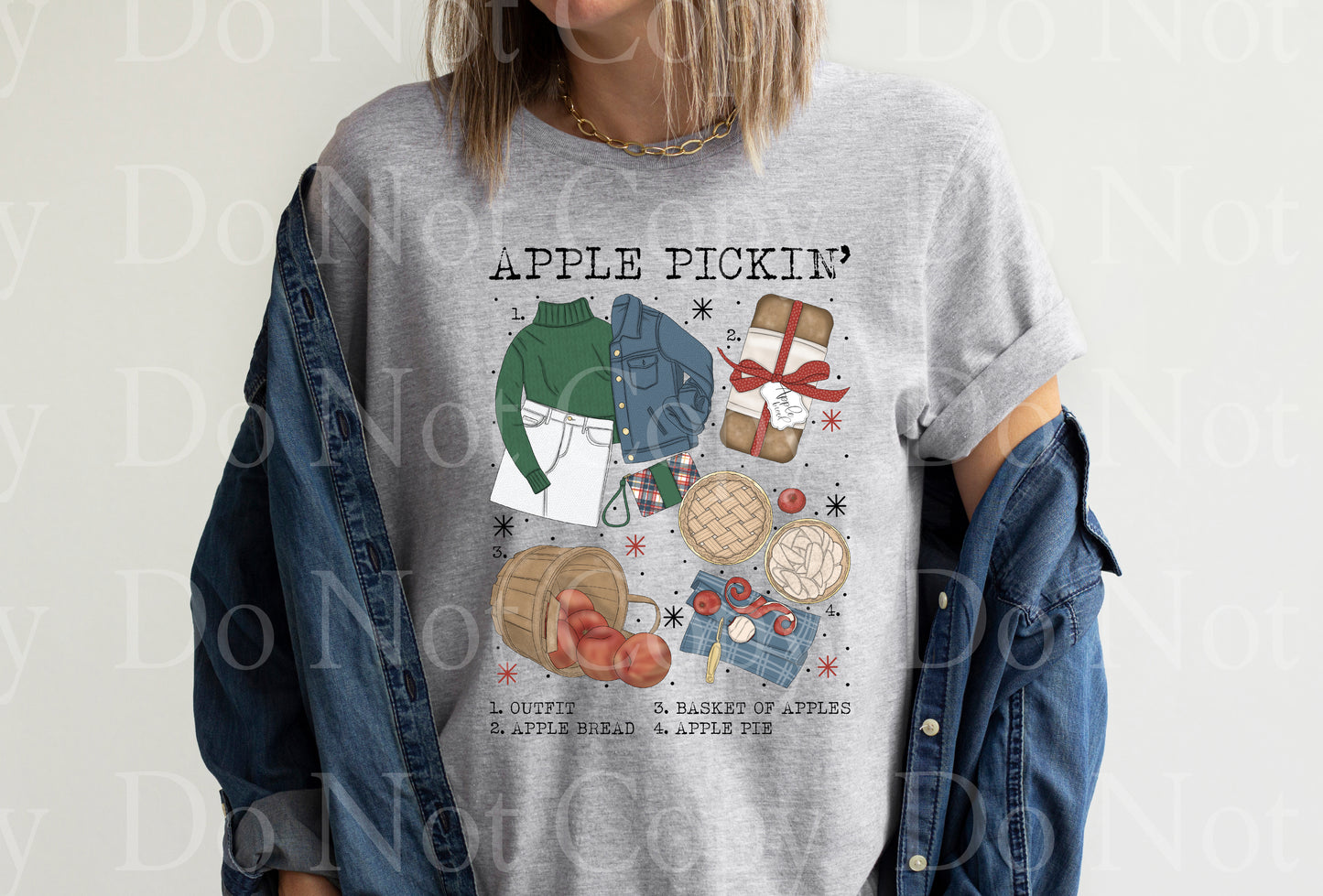 Apple pickin' apple pie bread outfit *DREAM TRANSFER* DTF