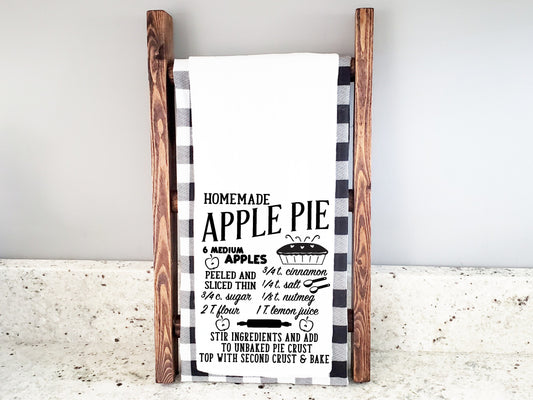 Homemade apple pie recipe - towel or flour sack size