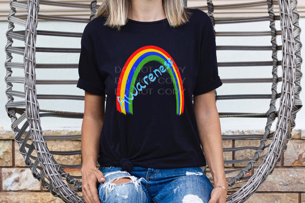 Autism awareness rainbow *DREAM TRANSFER* DTF