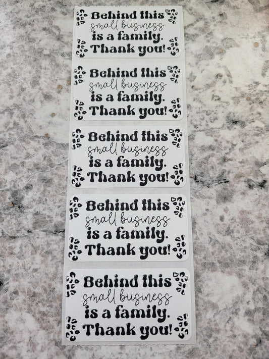 Behind this small business is a family Thank you 50 OR 100 count