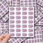 Behind this small business is a family thank you pink and orange sticker sheet