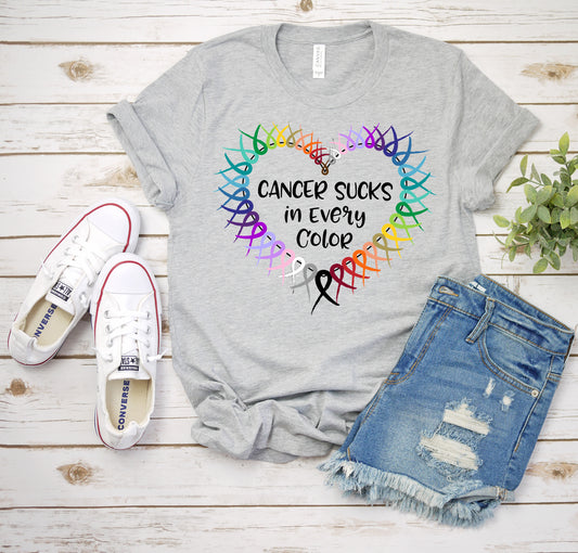 Cancer sucks in every color  *DREAM TRANSFER* DTF COLD PEEL