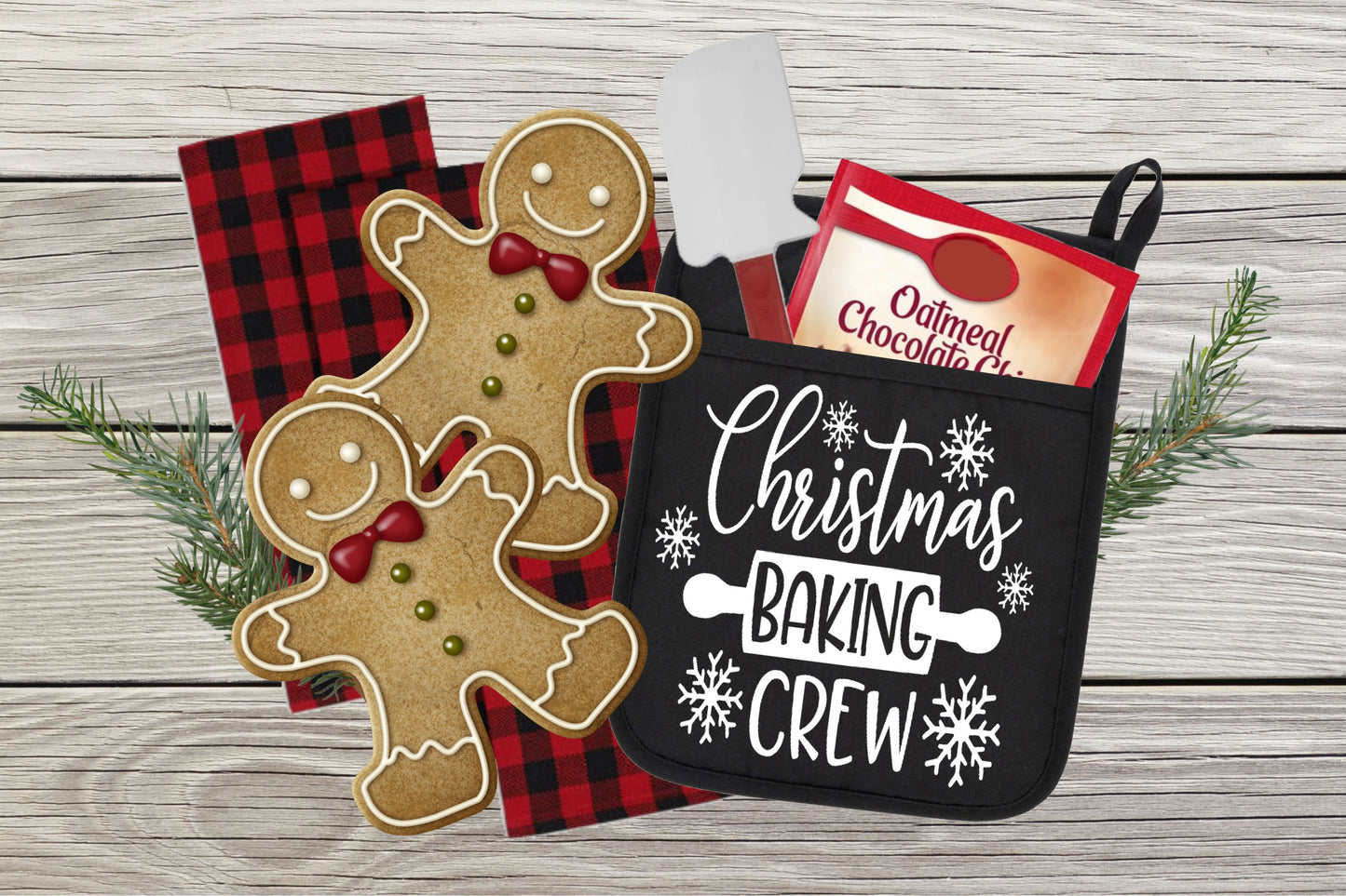 Christmas Baking Crew - Pot Holder or towel size