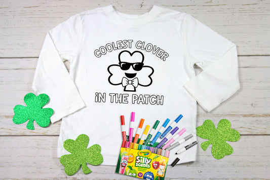 Coolest clover in the patch boy - Kids coloring