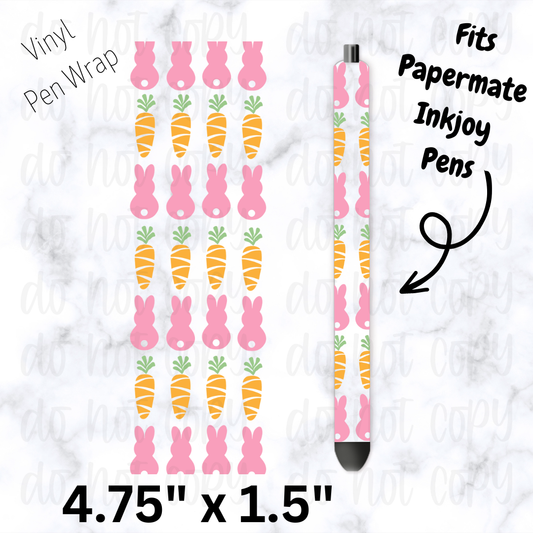 Easter bunny and carrot pen wrap