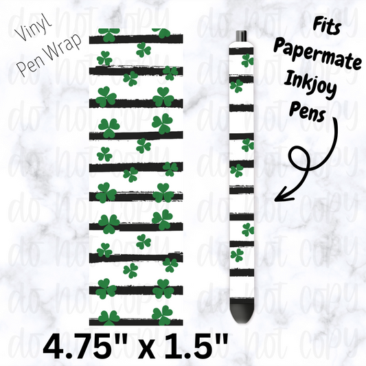 Shamrock strip clove St. Patrick's Day pen wrap