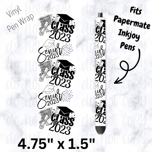Senior 2023 graduation cap pen wrap