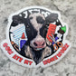 Cow ate my homework boy Die cut sticker 3-5 Business Day TAT