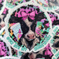 Cow ate my homework girl Die cut sticker 3-5 Business Day TAT