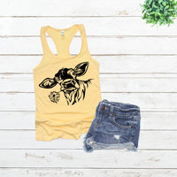Farm heifer cow flower