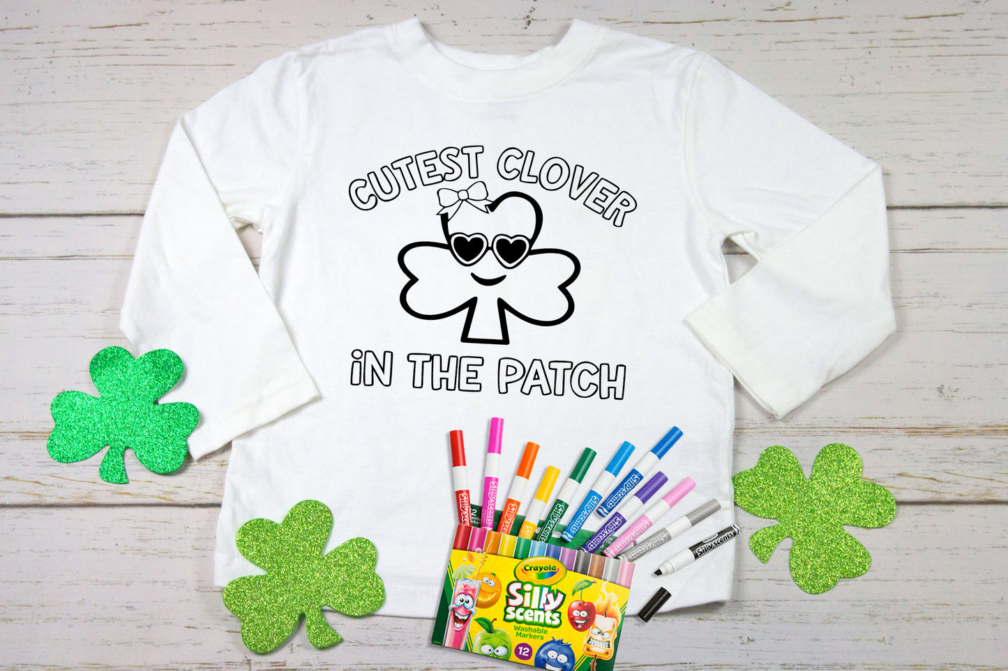 Cutest clover in the patch girl - Kids coloring
