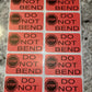 Do not bend with stop sign 50 OR 100 count