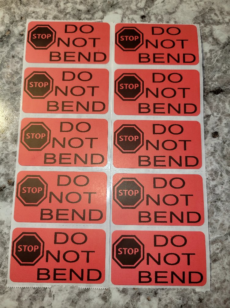 Do not bend with stop sign 50 OR 100 count