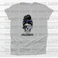 Police wife skull messy bun  *DREAM TRANSFER* DTF