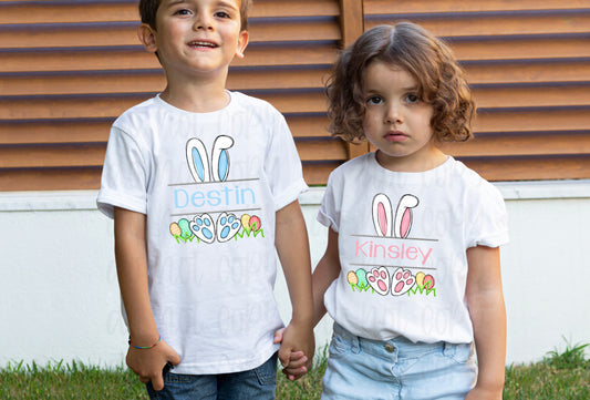 Easter bunny boy OR girl with custom name *DREAM TRANSFER* DTF