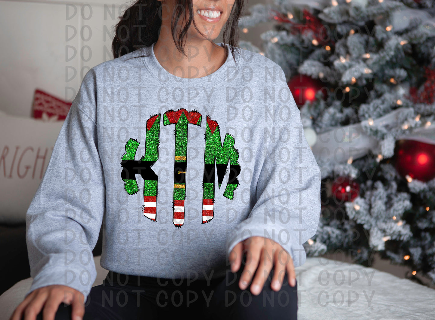Elf Christmas Monogram *DREAM TRANSFER* DTF (Only 3 letters)