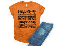 Fall apples Halloween bonfires hayrides crackling leaves *Choose color from drop down menu*