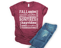 Fall apples Halloween bonfires hayrides crackling leaves *Choose color from drop down menu*