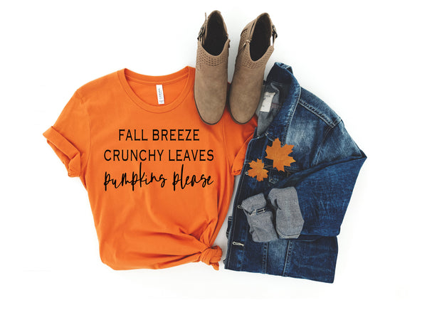 Fall breeze crunchy leaves pumpkins please
