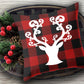 Reindeer fancy swirl- pillow size