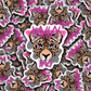 Fiercely wild tiger leopard Die cut sticker 3-5 Business Day TAT