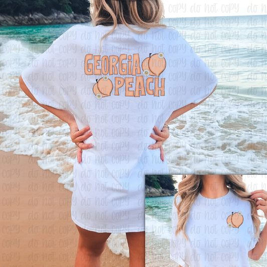 Georgia peach set front and back *DREAM TRANSFER* DTF