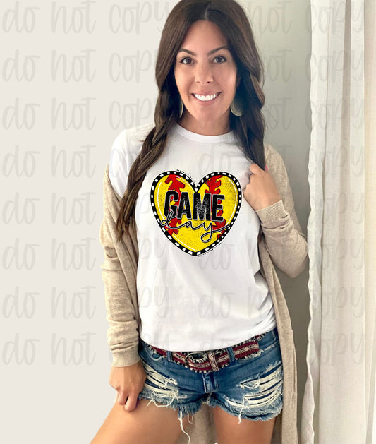 Game day softball heart *DREAM TRANSFER* DTF