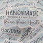 Handmade with love and a whole lot of boss babe hustle blue Die cut sticker 3-5 Business Day TAT