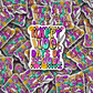 Happy 100 days of school purple pink Die cut sticker 3-5 Business Day TAT