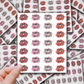 Happy mail lips packaging sticker sheet